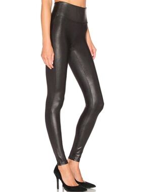 SPANX High-Rise Black Faux Leather Leggings